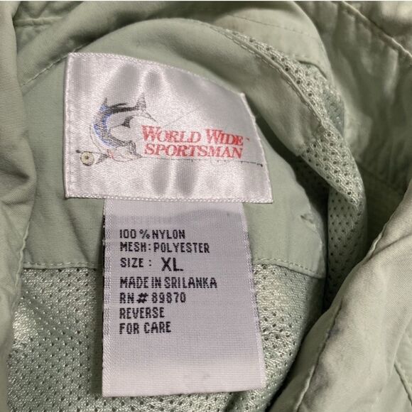 Bass Pro Worldwide Sportsman Long Sleeve Vented Button Down Shirt Men Size XL - Picture 3 of 9